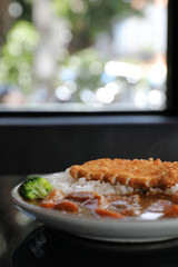 Curry rice with fired pork japanese food
