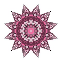 Mandala Style Vector Color Shapes. Abstract design.