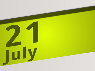Date 21 July green Display Symbol