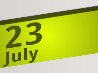 Date 23 July green Display Symbol