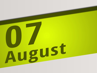 Date 07 August green Display Symbol