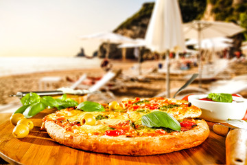summer photo of pizza 
