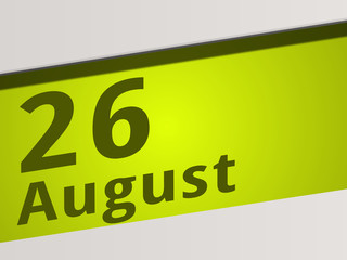 Date 26 August green Display Symbol