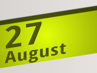 Date 27 August green Display Symbol