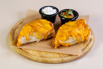 Chicken pie with sauce
