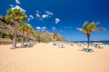 Photo sur Plexiglas les îles Canaries Plage de Teresitas près de San Andres, Tenerife, Espagne