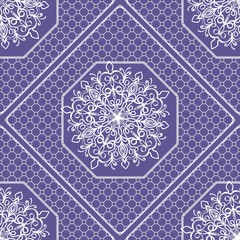 Decorative floral ornament. seamless pattern. Purple color. vector illustration.