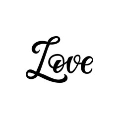 Hand drawn lettering card. The inscription: Love. Perfect design for greeting cards, posters, T-shirts, banners, print invitations.
