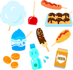 日本のお祭り屋台の食べ物