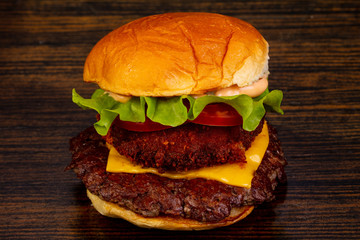 Tasty hot burger