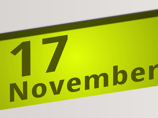 Date 17 November green Display Symbol