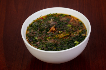 Russian Okroshka soup