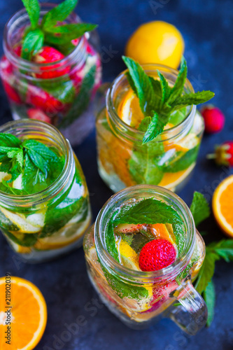 fresh lemonade jar with