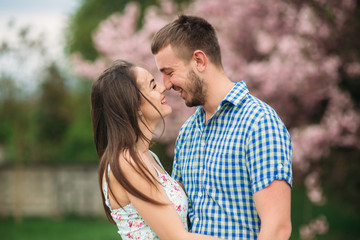 Fototapeta premium Young couple full of love.