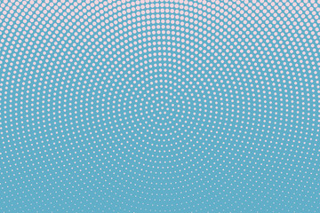 Light Blue halftone background. Digital gradient. Abstract backdrop with circles, point, dots.