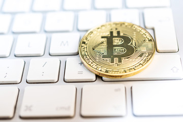 Crypto currency Bitcoin computer technology concept