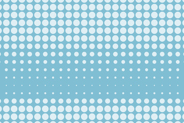 Light Blue halftone background. Digital gradient. Abstract backdrop with circles, point, dots.