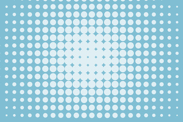 Light Blue halftone background. Digital gradient. Abstract backdrop with circles, point, dots.