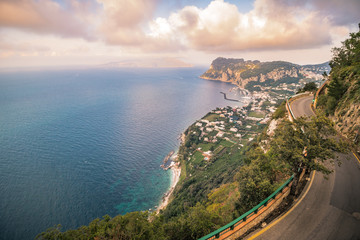 Ausblick von Hotel San Michele in Anacapri in sonnigen Frühling