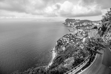 Ausblick von Hotel San Michele in Anacapri in sonnigen Frühling