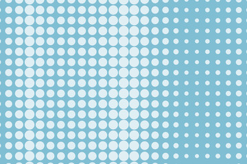 Light Blue halftone background. Digital gradient. Abstract backdrop with circles, point, dots.