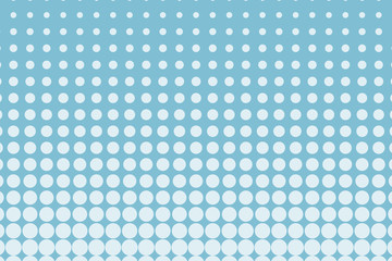 Light Blue halftone background. Digital gradient. Abstract backdrop with circles, point, dots.
