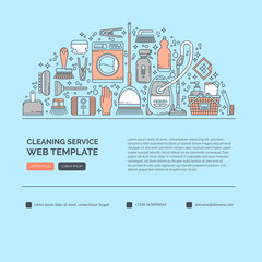 Naklejka premium Cleaning concept illustration