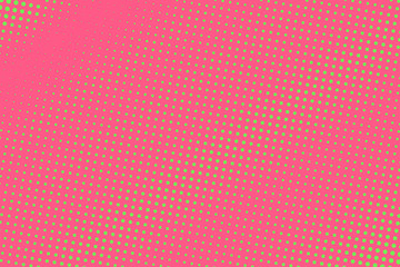 Pink-green halftone background. Digital gradient. Abstract backdrop with circles, point, dots.