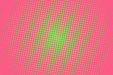 Pink-green halftone background. Digital gradient. Abstract backdrop with circles, point, dots.