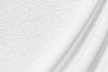 White fabric texture background. Clothing material wallpaper.