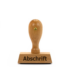 Stempel mit Aufdruck Abschrift