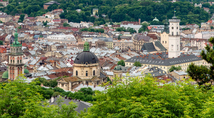 Blick auf die Altstadt von Lemberg vom Schlossberg 