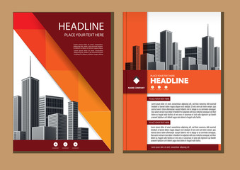 cover Brochure layout annual report poster flyer in A4 with geometric shape