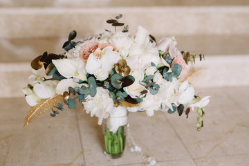 Bridal bouquet from natural materials.