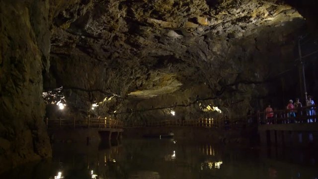 Interior view of the beautiful Beihai Tunnel, Nangan, Matsu, Taiwan