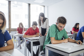 Teacher Helping to a Student