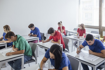 Students Doing an Exam
