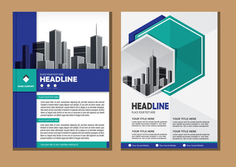 cover Brochure layout annual report poster flyer in A4 with geometric shape