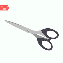 Scissors icon. Cutting scissors icon. Vector illustration. Isolated on white background. Web design element.
