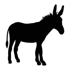 black silhouette of a donkey, it is worth