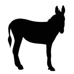  isolated black silhouette of a donkey, it is worth