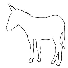 contour of donkeys, sketch, it is worth