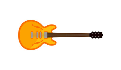 Electric guitar, rock music instrument vector Illustration on a white background