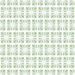 Elegant Green Decorative Flourish Seamless Pattern. Oriental floral background. Vector vintage texture.