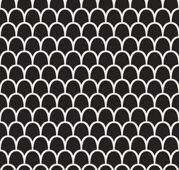 Obraz premium Abstract Art Deco Seamless Background. Geometric Fish Scale Pattern.