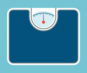 Weigh Scales Model Isolated on Blue Background