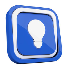 ikona plastikowa 3D niebieski kwadrat pierścień © vempireart