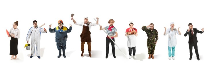 Montage about different professions