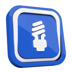 ikona plastikowa 3D niebieski kwadrat pierścień © vempireart