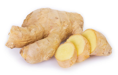 Ginger on white background